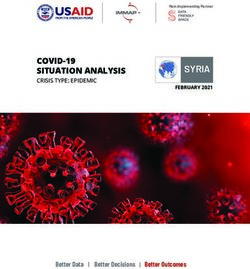 COVID-19 SITUATION ANALYSIS - CRISIS TYPE: EPIDEMIC SYRIA - ReliefWeb
