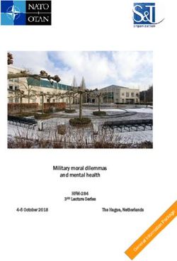 Military moral dilemmas and mental health - HFM-284 4-5 October 2018 - NATO