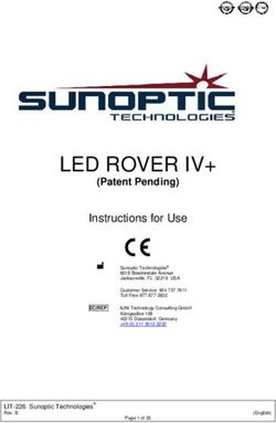 LED ROVER IV+ (Patent Pending) - Instructions for Use - Sunoptic Surgical