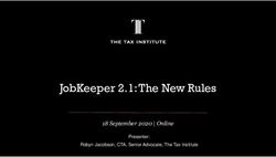 JobKeeper 2.1: The New Rules - 18 September 2020 | Online Presenter: Robyn Jacobson, CTA, Senior Advocate, The Tax Institute