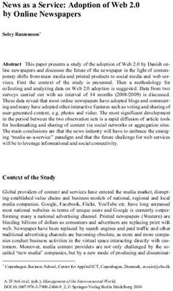 News as a Service: Adoption of Web 2.0 by Online Newspapers