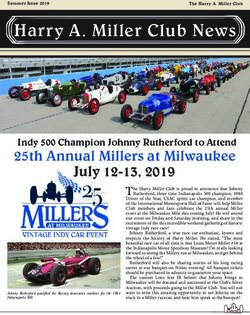 Harry A. Miller Club News - Indy 500 Champion Johnny Rutherford to Attend
