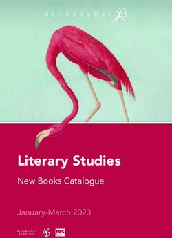Literary Studies New Books Catalogue January-March 2023 - Bloomsbury Publishing