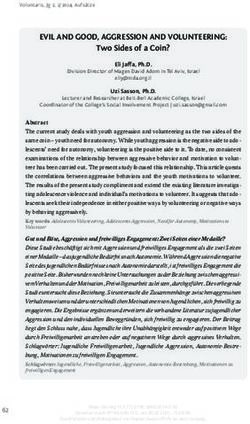 EVIL AND GOOD, AGGRESSION AND VOLUNTEERING: TWO SIDES OF A COIN?