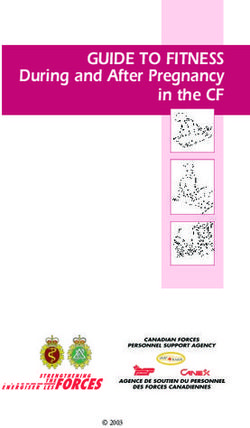 GUIDE TO FITNESS During and After Pregnancy in the CF
