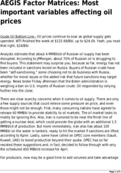 AEGIS Factor Matrices: Most important variables affecting oil prices - AEGIS Hedging