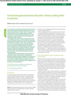 Functional gastrointestinal disorders: History taking skills in practice