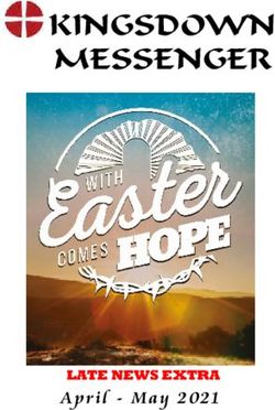 KINGSDOWN MESSENGER - April - May 2021 LATE NEWS EXTRA - Kingsdown Methodist Church