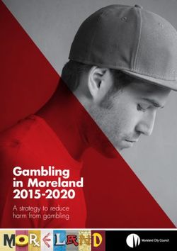 Gambling in Moreland 2015-2020 - A strategy to reduce harm from gambling - Engage Victoria