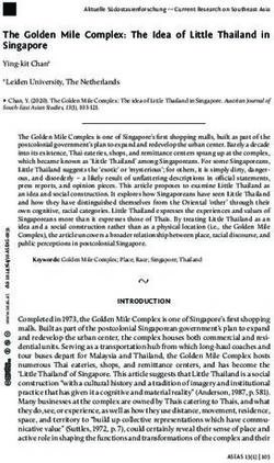 The Golden Mile Complex: The Idea of Little Thailand in Singapore - Austrian Journal of South-East ...