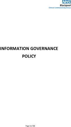 INFORMATION GOVERNANCE POLICY - NHS Blackpool CCG
