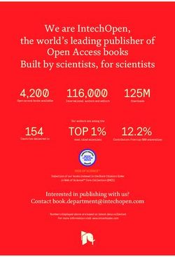 We are IntechOpen, the world's leading publisher of Open Access books Built by scientists, for scientists