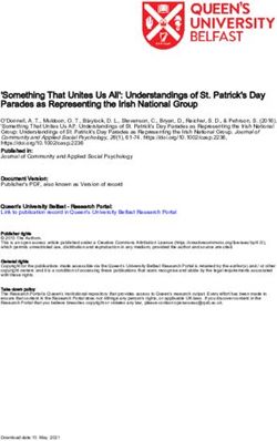 Something That Unites Us All': Understandings of St. Patrick's Day Parades as Representing the Irish National Group