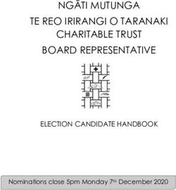 NGĀTI MUTUNGA TE REO IRIRANGI O TARANAKI CHARITABLE TRUST BOARD REPRESENTATIVE - ELECTION CANDIDATE HANDBOOK