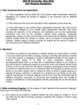 GGS IP University, New Delhi Anti-Ragging Regulation - Guru Gobind Singh Indraprastha University