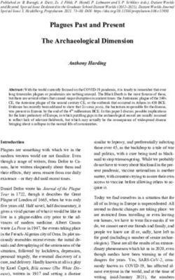 Plagues Past and Present The Archaeological Dimension