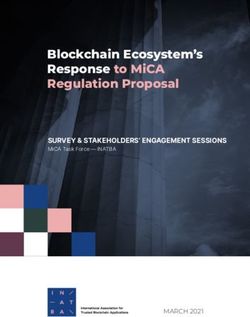 BLOCKCHAIN ECOSYSTEM'S RESPONSE TO MICA REGULATION PROPOSAL - SURVEY & STAKEHOLDERS' ENGAGEMENT SESSIONS