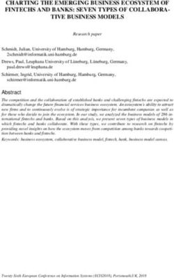 CHARTING THE EMERGING BUSINESS ECOSYSTEM OF FINTECHS AND BANKS: SEVEN TYPES OF COLLABORA- TIVE BUSINESS MODELS - ECIS2018