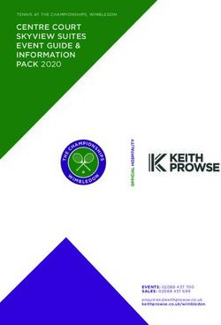 CENTRE COURT SKYVIEW SUITES EVENT GUIDE & INFORMATION PACK 2020 - EVENTS: 02088 437 700 SALES: 02088 437 699