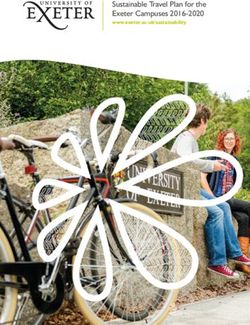 Sustainable Travel Plan for the Exeter Campuses 2016-2020 - www.exeter.ac.uk/sustainability