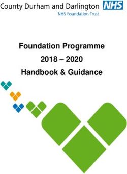 Foundation Programme 2018 - 2020 Handbook & Guidance