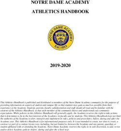 NOTRE DAME ACADEMY ATHLETICS HANDBOOK 2019-2020