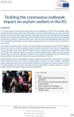 Tackling the coronavirus outbreak: Impact on asylum-seekers in the EU - European Parliament