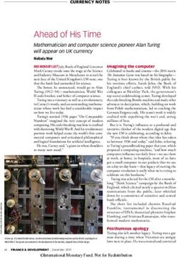 Ahead of His Time Mathematician and computer science pioneer Alan Turing will appear on UK currency Melinda Weir - International Monetary Fund