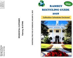 RAMSEY RECYCLING GUIDE - 2018 Collection Schedules Enclosed - Ramsey Borough, NJ