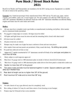 Pure Stock / Street Stock Rules 2021 - Potomac Speedway