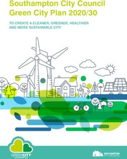 Southampton City Council Green City Plan 2020/30 - TO CREATE A CLEANER, GREENER, HEALTHIER AND MORE SUSTAINABLE CITY