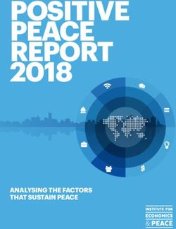 POSITIVE PEACE REPORT 2018 - ANALYSING THE FACTORS THAT SUSTAIN PEACE