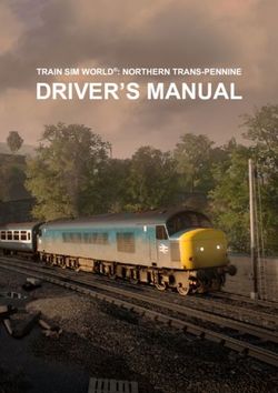 DRIVER'S MANUAL TRAIN SIM WORLD: NORTHERN TRANS-PENNINE - Steam