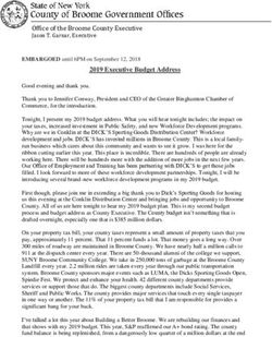 Office of the Broome County Executive Jason T. Garnar, Executive