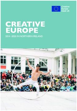 CREATIVE EUROPE 2014 -2020 IN NORTHERN IRELAND - The impact of Creative Europe in the UK - Creative Europe Desk UK