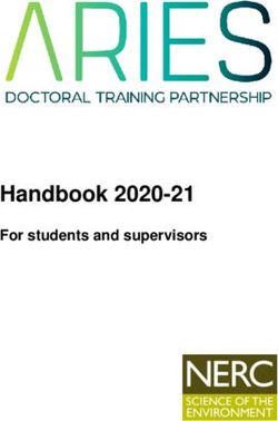 Handbook 2020-21 For students and supervisors - aries dtp