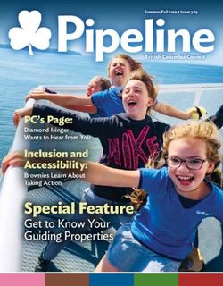 Special Feature Get to Know Your Guiding Properties - PipelineSummer/Fall 2019 Issue 389 - BC Girl Guides