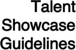 Talent Showcase Guidelines - Smoky Mountain Gathering