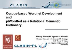 Corpus-based Wordnet Development and plWordNet as a Relational Semantic Dictionary - CLARIN-PL - wnlex