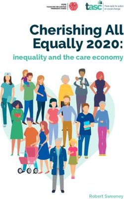 Cherishing All Equally 2020: inequality and the care economy - Robert Sweeney