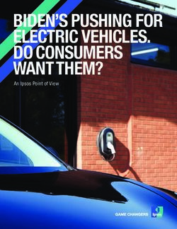 BIDEN'S PUSHING FOR ELECTRIC VEHICLES. DO CONSUMERS WANT THEM? - An Ipsos Point of View