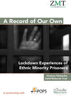 A Record of Our Own - Lockdown Experiences of Ethnic Minority Prisoners Khatuna Tsintsadze Zahid Mubarek Trust