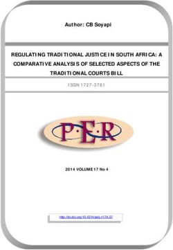 REGULATING TRADITIONAL JUSTICE IN SOUTH AFRICA: A COMPARATIVE ANALYSIS OF SELECTED ASPECTS OF THE TRADITIONAL COURTS BILL - Author: CB Soyapi ...