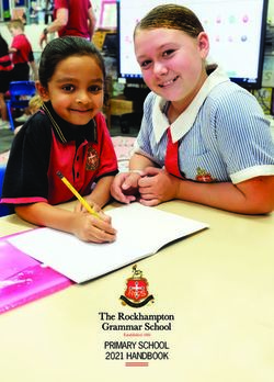 PRIMARY SCHOOL 2021 HANDBOOK - The Rockhampton ...