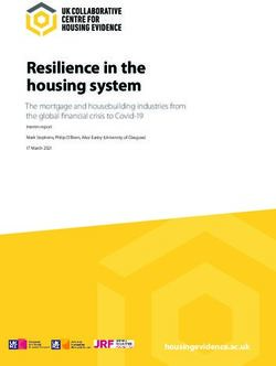 Resilience in the housing system - The mortgage and housebuilding industries from the global financial crisis to Covid-19 - UK Collaborative ...