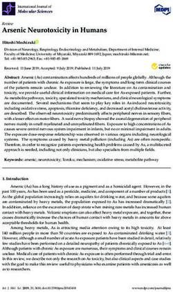 Arsenic Neurotoxicity in Humans - Review - MDPI