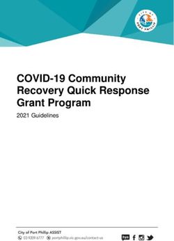 COVID-19 Community Recovery Quick Response Grant Program - 2021 Guidelines
