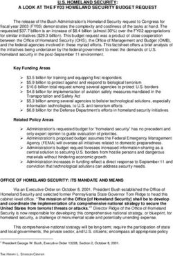 U.S. HOMELAND SECURITY: A LOOK AT THE FY03 HOMELAND SECURITY BUDGET REQUEST