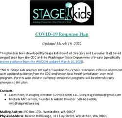 COVID-19 Response Plan - Stage Kids