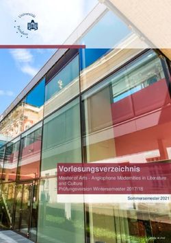 Vorlesungsverzeichnis - Master of Arts - Anglophone Modernities in Literature and Culture Prüfungsversion Wintersemester 2017/18 - PULS